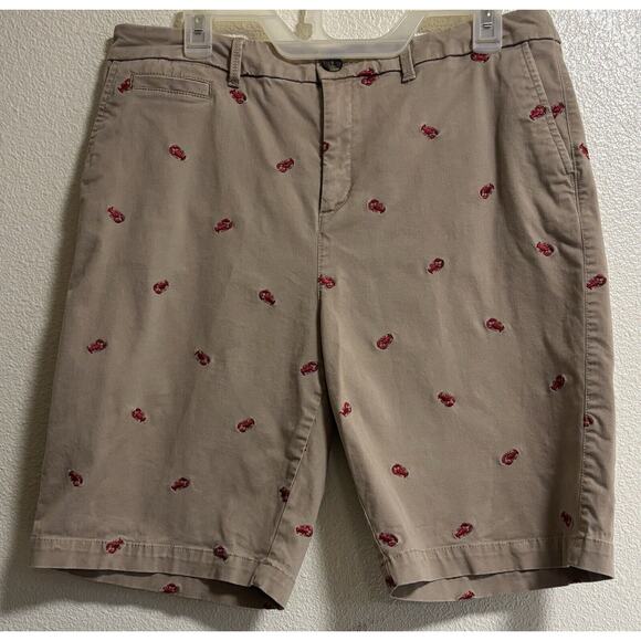 Croft & Barrow Pants - Croft & Barrow Women’s 14 Bermuda Khaki Shorts Stretch Lobster Nautical Beach